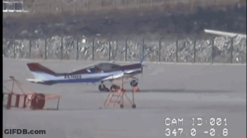 Small Plane Taking Off With Cam ID 001 GIF