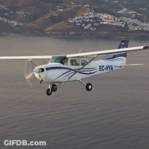 Small Plane With EC-HYA Written On Side GIF