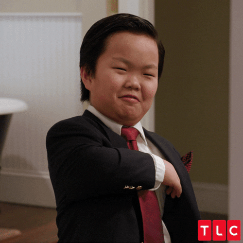 Small Salesman Handing Card GIF