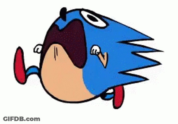 Small Sanic Running Fast GIF
