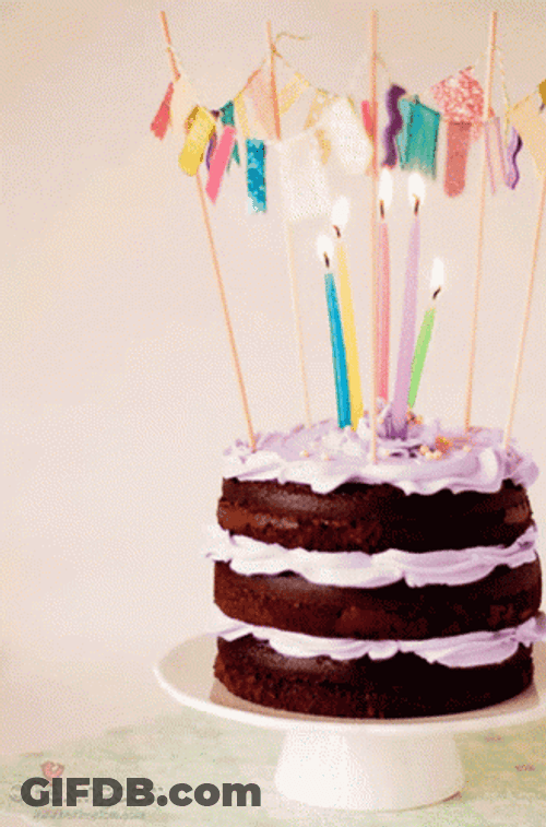 Small Three Layered Cake Happy Birthday GIF