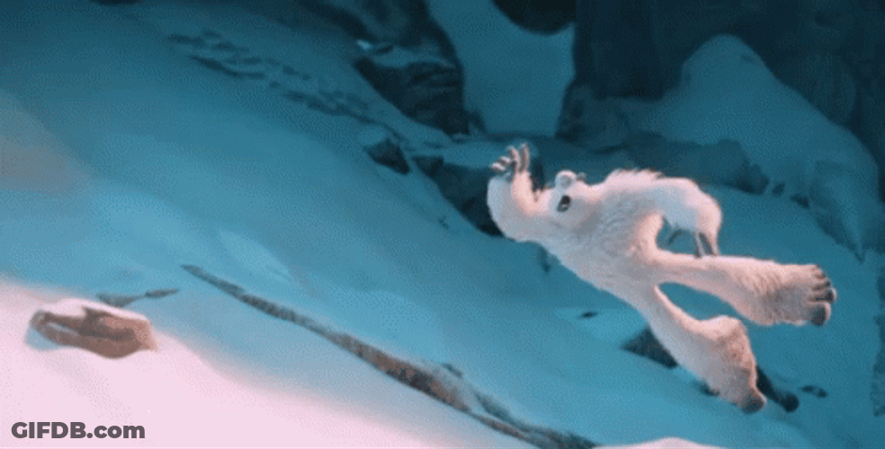 Smallfoot Migo Flipping On Snow GIF