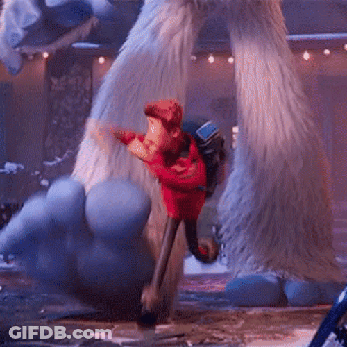 Smallfoot Migo Grabbing Escaping Percy GIF