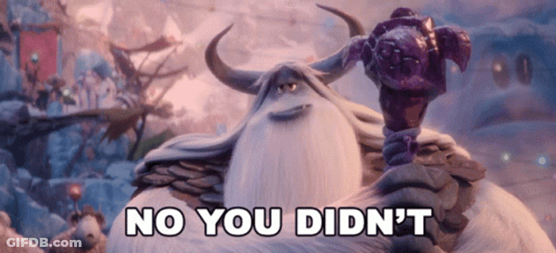 Smallfoot The Stonekeeper No You Didn't GIF