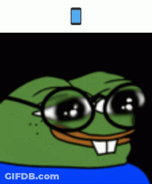 Smart Nerdy Pepe Frog GIF