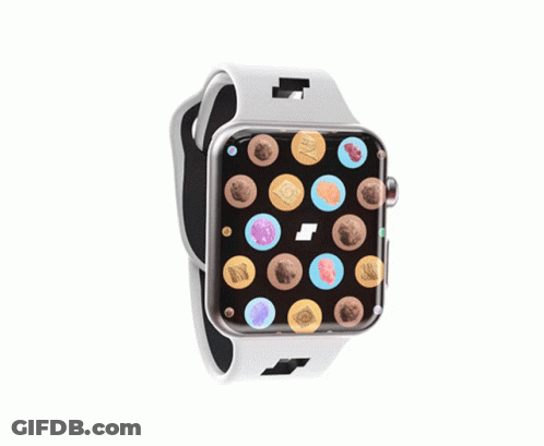 Smart Watch Black Band White Face 10:09 GIF