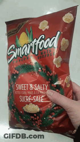 Smartfood Sweet And Salty Popcorn Bag GIF