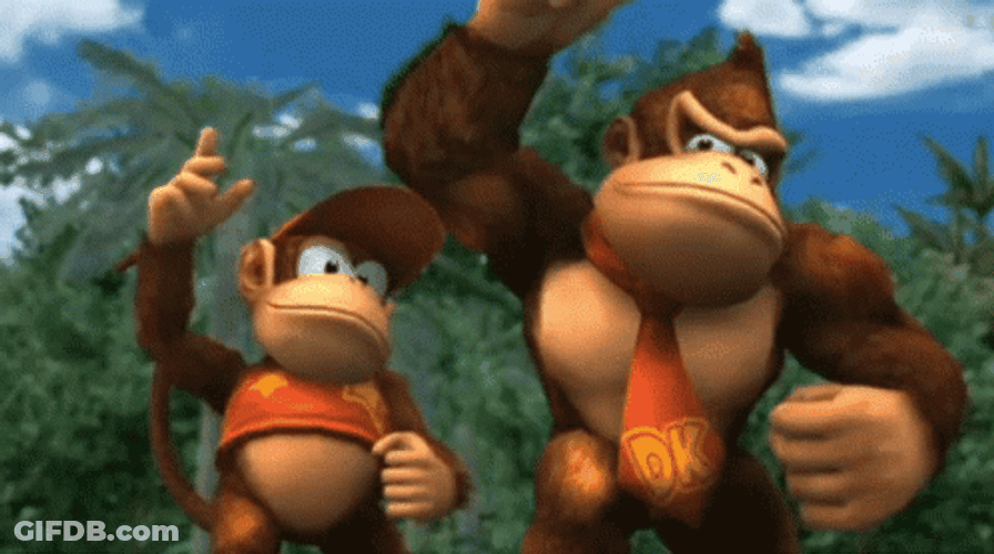 Smash Bros Donkey Kong Pointing GIF