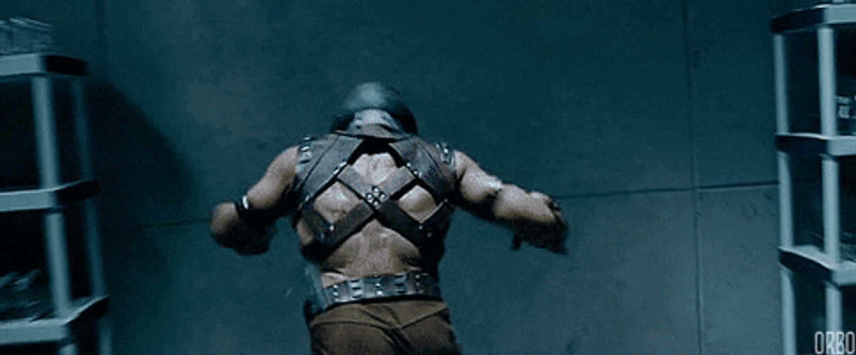 Smash The Wall Through His Body GIF