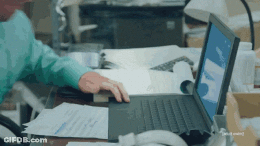 Smashing Computer CEO Erick Hayden Banging Head GIF