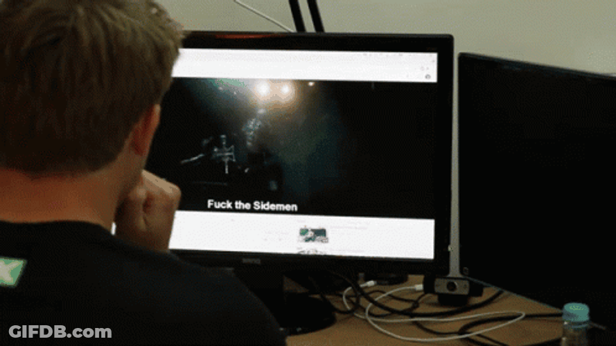 Smashing Computer Enraged Gamer GIF