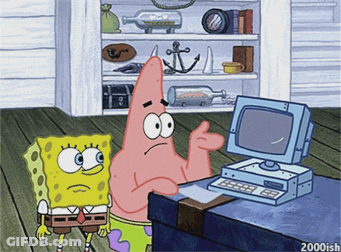 Smashing Computer Furious Patrick Star GIF