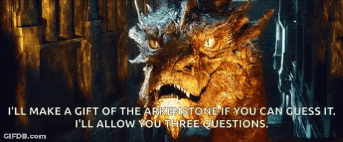 Smaug Administering Its Trivial Questions GIF