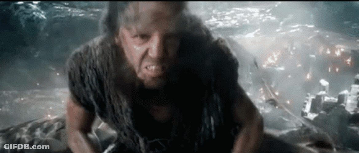 Smaug Flying Around Releasing Bear GIF