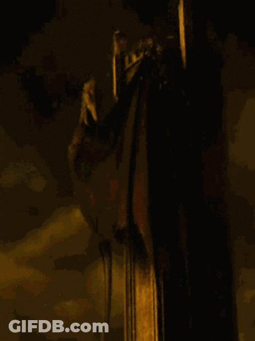 Smaug Flying Around Spewing Fire GIF