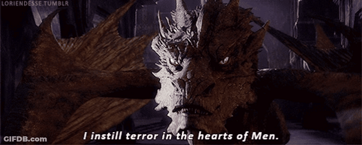 Smaug Insist Terror In Men's Heart GIF