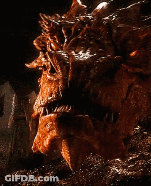 Smaug Red Glowing Eyes GIF