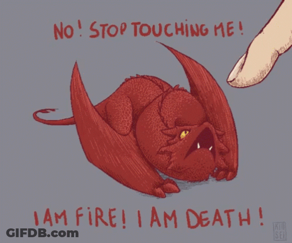 Smaug Stop Touching Me GIF