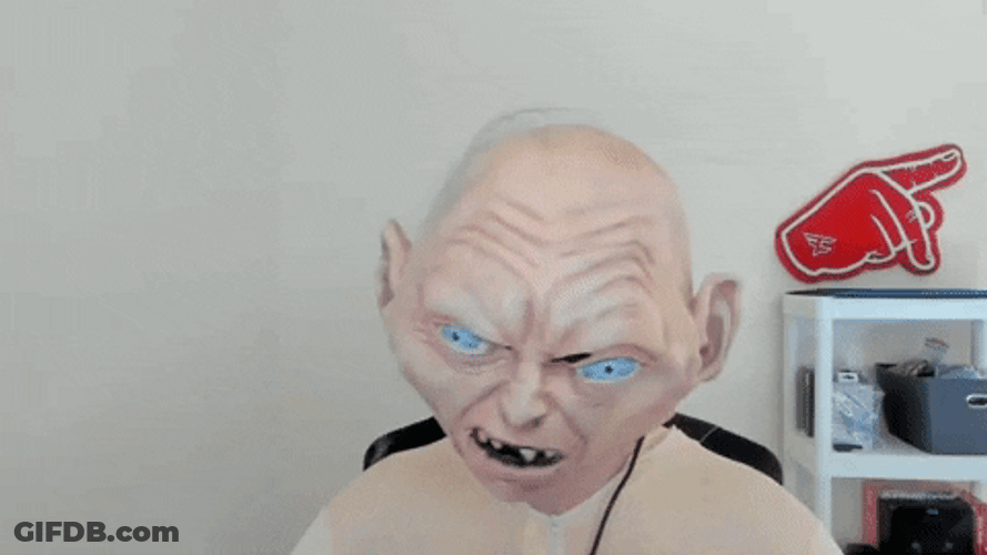 Smeagol Crazy Costume GIF