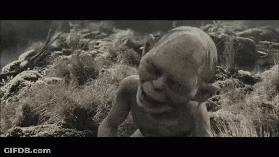 Smeagol Crying Out GIF