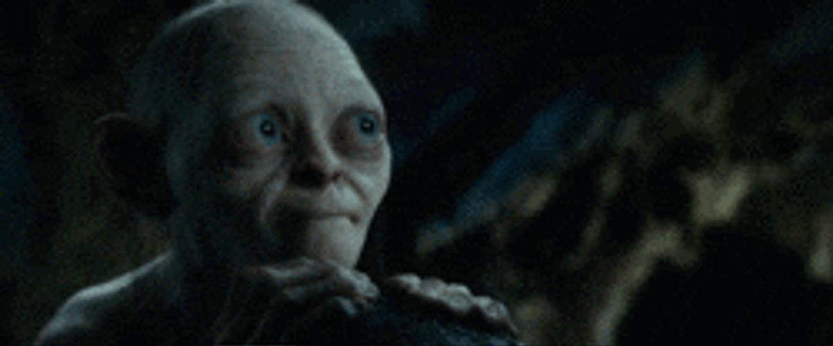 Smeagol Cute Rolling Eyes GIF