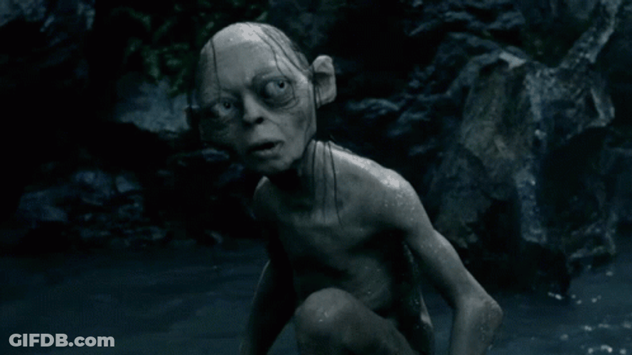 Smeagol Death Stare GIF