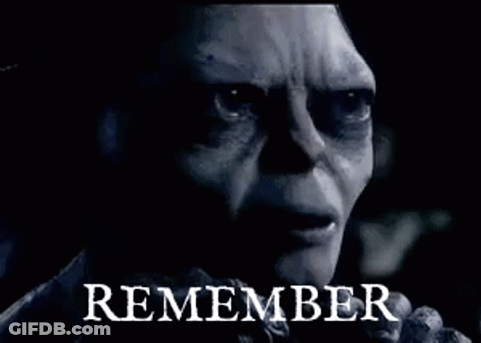 Smeagol Lord Of The Rings Remember GIF