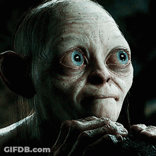 Smeagol Seriously Thinking GIF