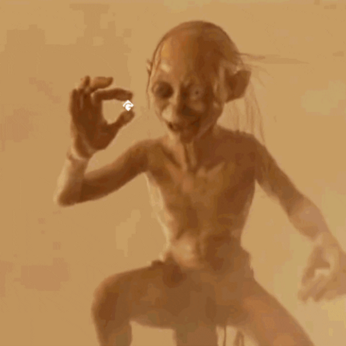 Smeagol Victorious Ring GIF