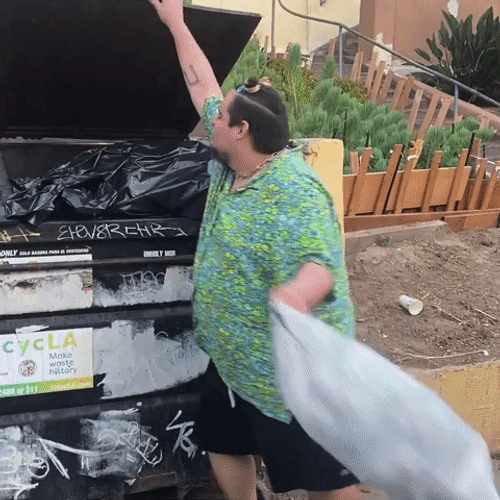 Smelly Trash Made The Guy Cry GIF