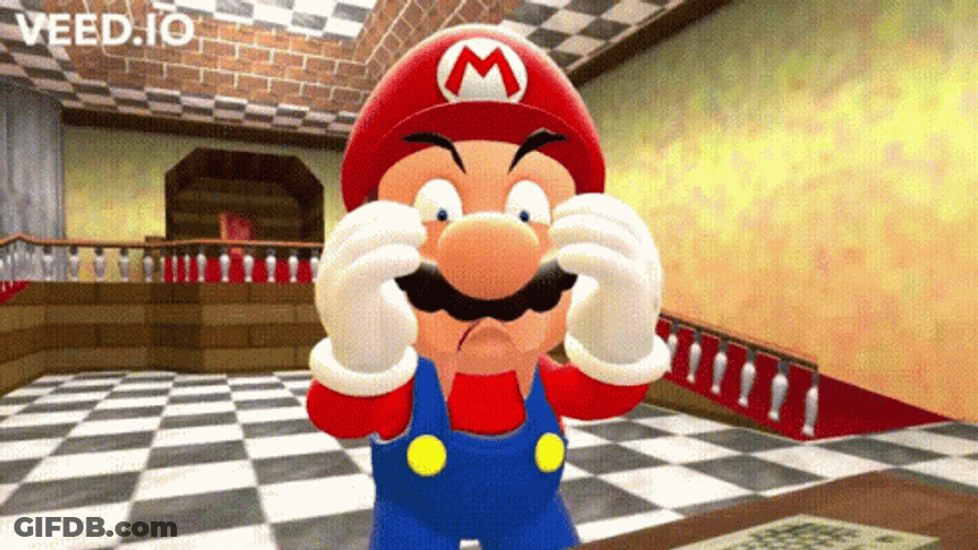 SMG4 Character Mario Touch Grass Now GIF