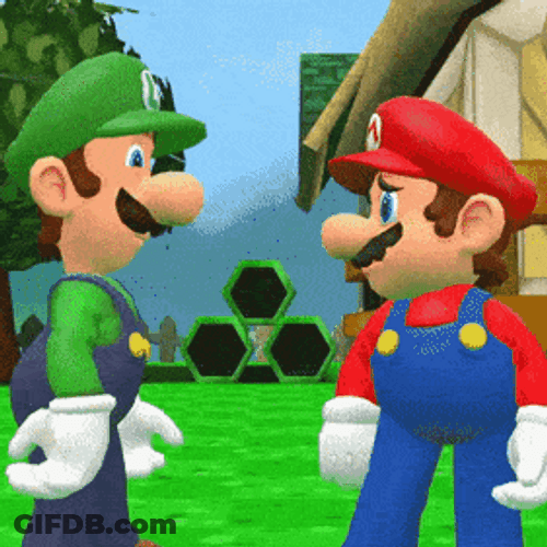Smg4 Mario And Luigi Hug GIF