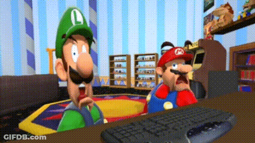 Smg4 Mario And Luigi's Reaction To Information GIF