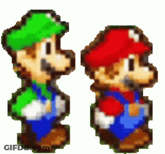 Smg4 Mario And Luigi Walking GIF