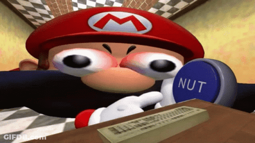 Smg4 Mario Blue Button GIF