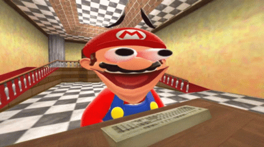 SMG4 Mario Character Cringe GIF