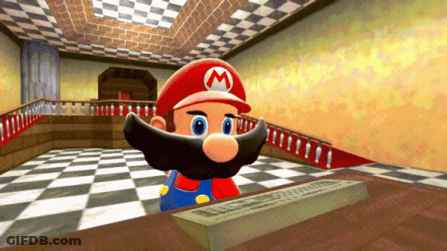 SMG4 Mario Comedy Riding Race Car GIF