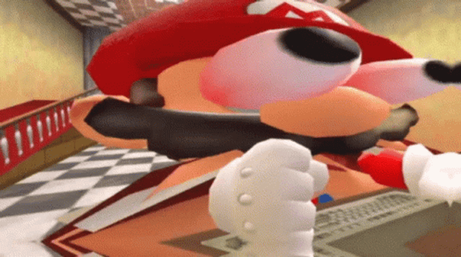Smg4 Mario Eyes Out GIF