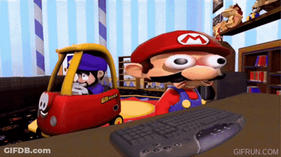 Smg4 Mario Riding GIF