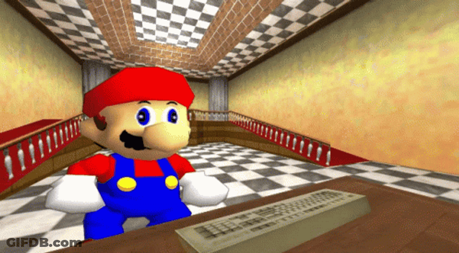 Smg4 Mario Scared GIF