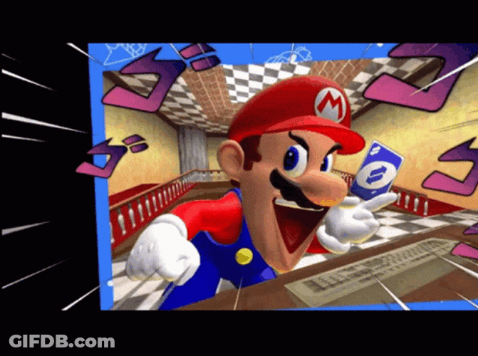SMG4 Mario Stinky Reverse Card GIF
