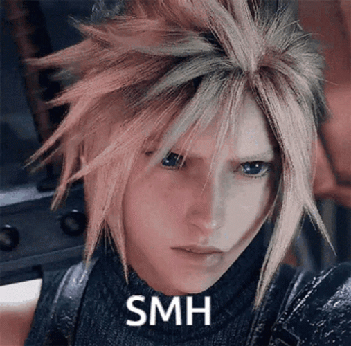 Smh Meme Final Fantasy White Hair Guy GIF