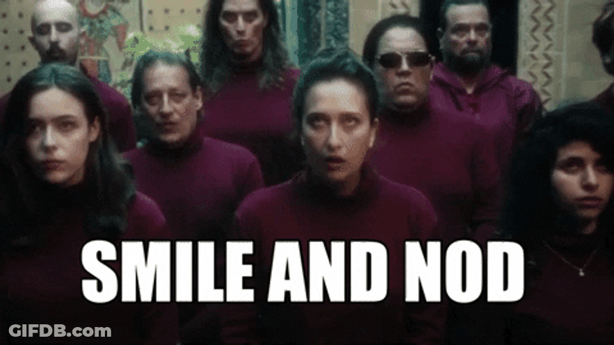 Smile And Nodding Head GIF