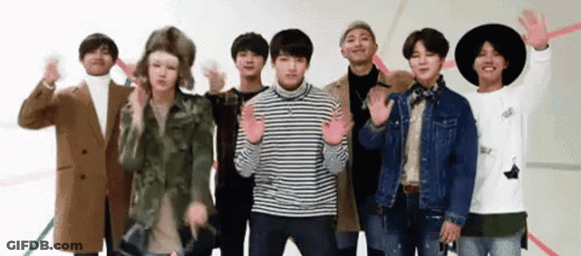 Smile And Wave Boys BTS GIF