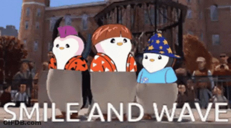 Smile And Wave Boys Cute Penguins GIF