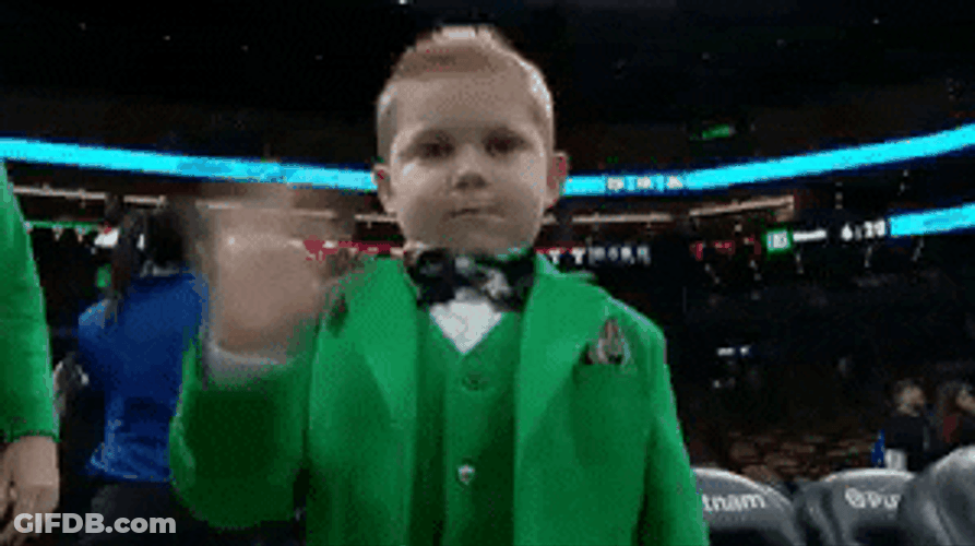 Smile And Wave Boys Kid Celtics Fan GIF