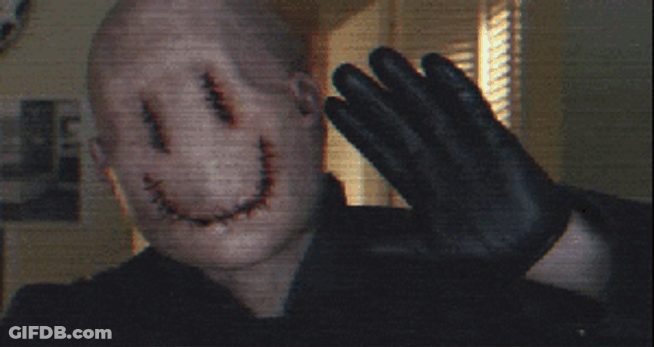 Smile Emoji Guy Scary Face GIF
