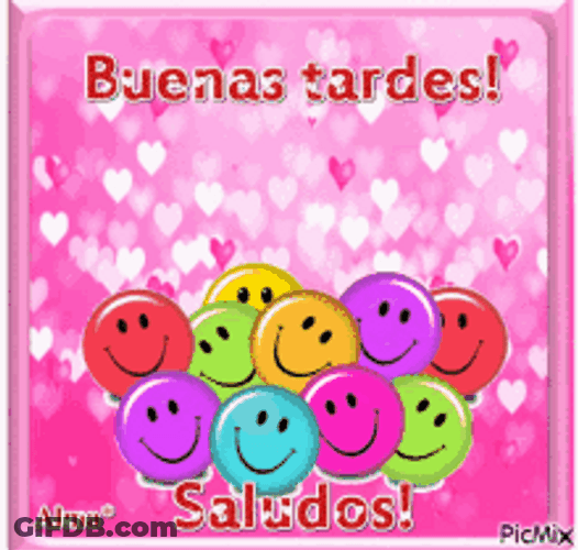 Smile Emojis Bouncing Buenas Tardes GIF