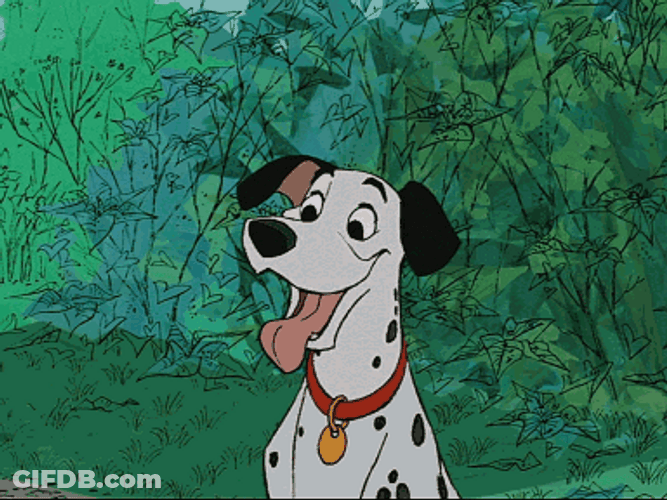 Smiley 101 Dalmatians Dog GIF
