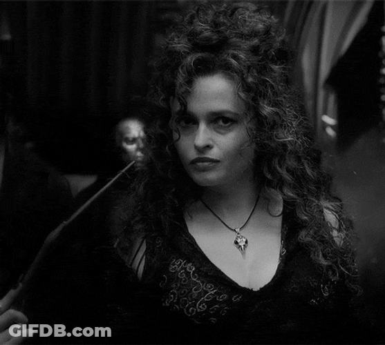 Smiley Bellatrix Harry Potter GIF